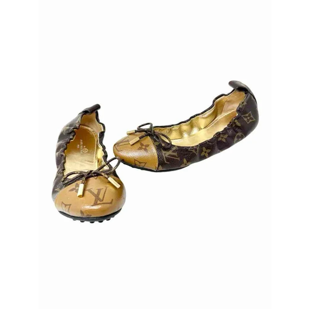 Shoe Size 38 Louis Vuitton Brown Leather Leather Luxury - Sandals
